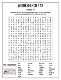 Word Search Printable #18